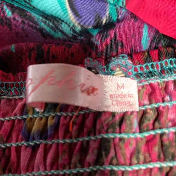 Sophia Multicoloured Strapless Maxi Dress Size M - Picture 9 of 9